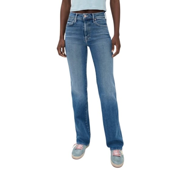 Mother the Super Cruiser Flare Jeans Womens 31 Blue Going Full Circle High Rise - Picture 2 of 15